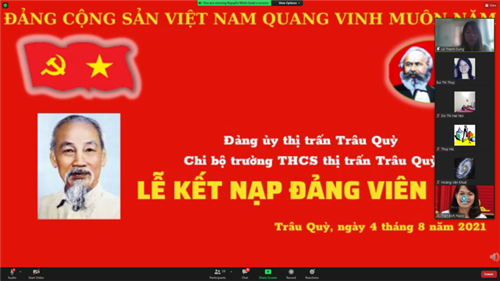 Lễ kết nạp Đảng viên mới và sinh hoạt Chi bộ tháng 09/2021